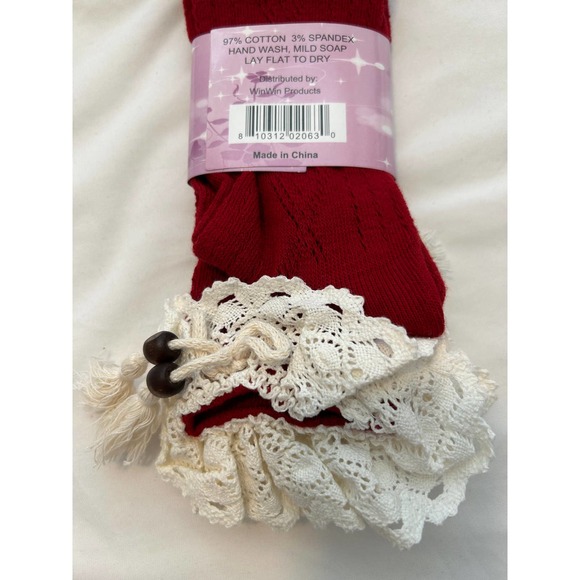 NEW Lot of 5 Crochet Lace Knee High Boot Socks fits Women's Shoe Size 6-11 Color - Picture 12 of 12